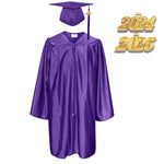 Shiny Kindergarten Graduation Gown Cap & Tassel Charm Purple