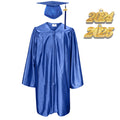 Shiny Kindergarten Graduation Gown Cap & Tassel Charm Royal Blue