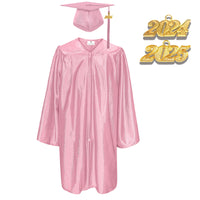 Shiny Kindergarten Graduation Gown Cap & Tassel Charm Pink