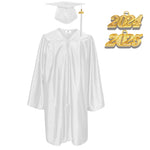 Shiny Kindergarten Graduation Gown Cap & Tassel Charm White