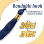 Matte Adult Graduation Cap with Graduation Tassel Charm Navy (One Size Fits All)