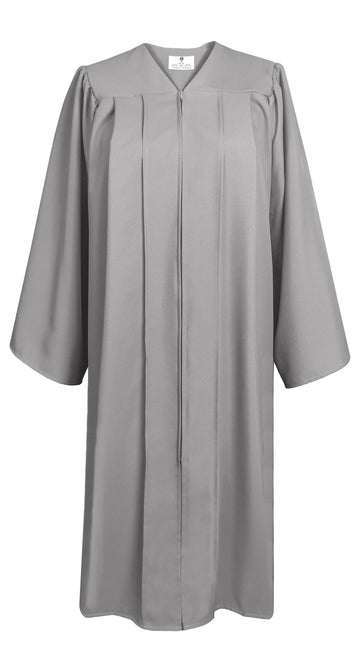 Matte Graduation Gown Choir Robe for Confirmation Baptism Gray