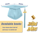 Shiny Graduation Cap and Gown with Tassel Charm Sky Blue