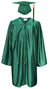 Shiny Kindergarten Graduation Gown Cap & Tassel Charm Forest Green