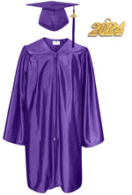 Shiny Kindergarten Graduation Gown Cap & Tassel Charm Purple