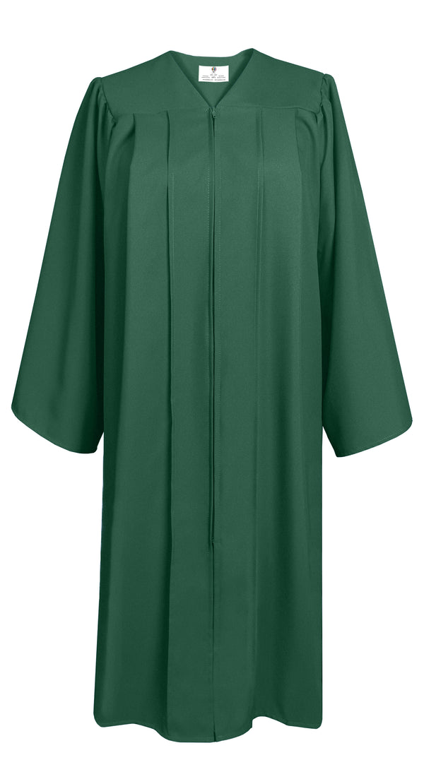 Matte Graduation Gown Choir Robe for Confirmation Baptism Forest Green