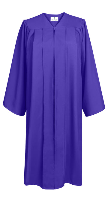 Matte Graduation Gown Choir Robe for Confirmation Baptism Purple