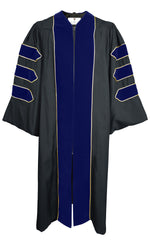 Deluxe Doctoral Graduation Gown Have Gold Piping(Rich In Color & Size)