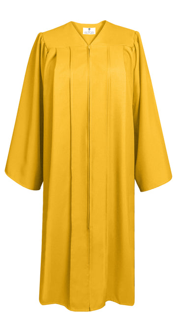 Matte Graduation Gown Choir Robe for Confirmation Baptism Gold