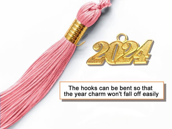 Matte Graduation Cap and Gown with Tassel Charm Unisex Pink