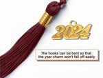 Shiny Kindergarten Graduation Cap Tassel Charm Maroon  (One Size Fits All)