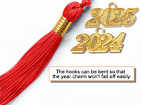 Matte Adult Graduation Cap with Graduation Tassel Charm Red (One Size Fits All)