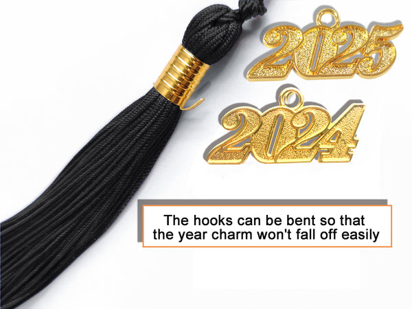 Shiny Adult Graduation Cap Tassel Charm Black (One Size Fits All)