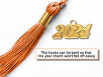 Shiny Kindergarten Graduation Cap Tassel Charm Orange (One Size Fits All)