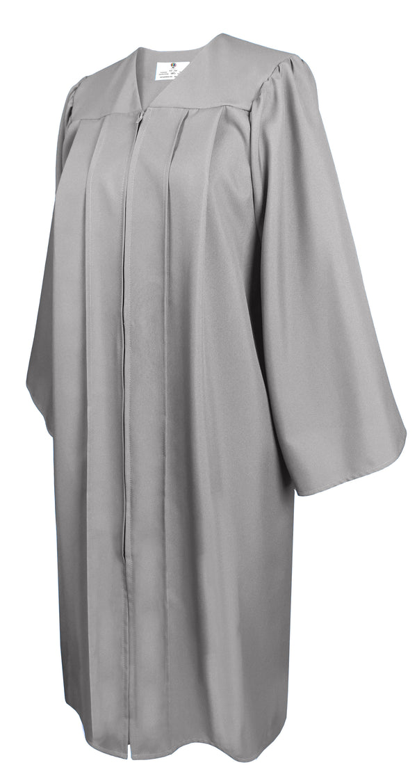 Matte Graduation Gown Choir Robe for Confirmation Baptism Gray