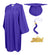 Matte Graduation Cap and Gown with Tassel Charm Unisex Purple