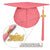 Matte Graduation Cap and Gown with Tassel Charm Unisex Pink