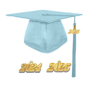 Shiny Adult Graduation Cap Tassel Charm Sky Blue (One Size Fits All)