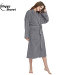 Happy Secret Women's Robe 100% Cotton Soft Bath Robe Sleepwear Housecoat
