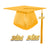 Shiny Adult Graduation Cap Tassel Charm Gold (One Size Fits All)