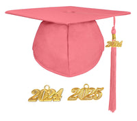 Matte Adult Graduation Cap with Graduation Tassel Charm Pink (One Size Fits All)