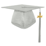 Shiny Kindergarten Graduation Gown Cap & Tassel Charm Silver