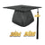 Shiny Adult Graduation Cap Tassel Charm Black (One Size Fits All)