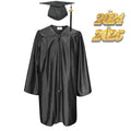 Shiny Kindergarten Graduation Gown Cap & Tassel Charm Black