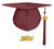Matte Adult Graduation Cap with Graduation Tassel Charm Maroon (One Size Fits All)