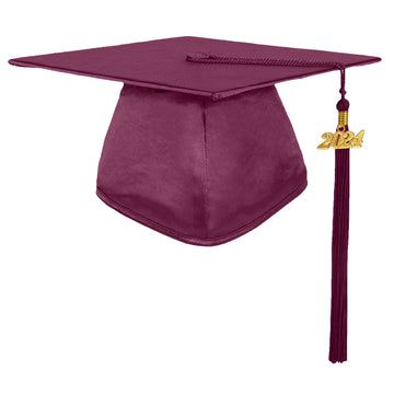 Shiny Adult Graduation Cap Tassel Charm Maroon (One Size Fits All)