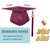 Shiny Kindergarten Graduation Gown Cap & Tassel Charm Maroon