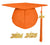 Matte Adult Graduation Cap with Graduation Tassel Charm Orange (One Size Fits All)