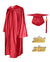 Shiny Graduation Cap and Gown with Tassel Charm Red