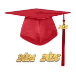 Shiny Kindergarten Graduation Cap Tassel Charm Red  (One Size Fits All)