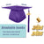 Shiny Kindergarten Graduation Gown Cap & Tassel Charm Purple