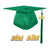 Shiny Adult Graduation Cap Tassel Charm Emerald Green (One Size Fits All)