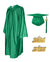 Shiny Graduation Cap and Gown with Tassel Charm Forest Green