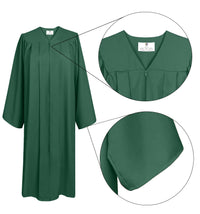 Matte Graduation Gown Choir Robe for Confirmation Baptism Forest Green