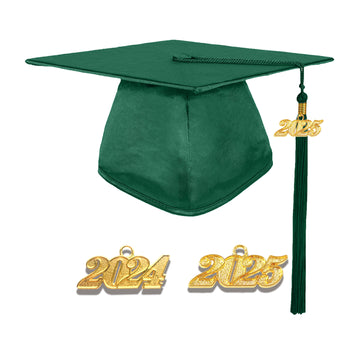 Shiny Adult Graduation Cap Tassel Charm Forest Green (One Size Fits All)