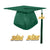 Shiny Adult Graduation Cap Tassel Charm Forest Green (One Size Fits All)