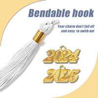 Matte Adult Graduation Cap with Graduation Tassel Charm White (One Size Fits All)