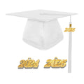 Shiny Adult Graduation Cap Tassel Charm White (One Size Fits All)