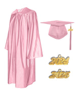 Shiny Graduation Cap and Gown with Tassel Charm Pink