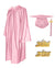 Shiny Graduation Cap and Gown with Tassel Charm Pink