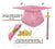 Shiny Graduation Cap and Gown with Tassel Charm Pink