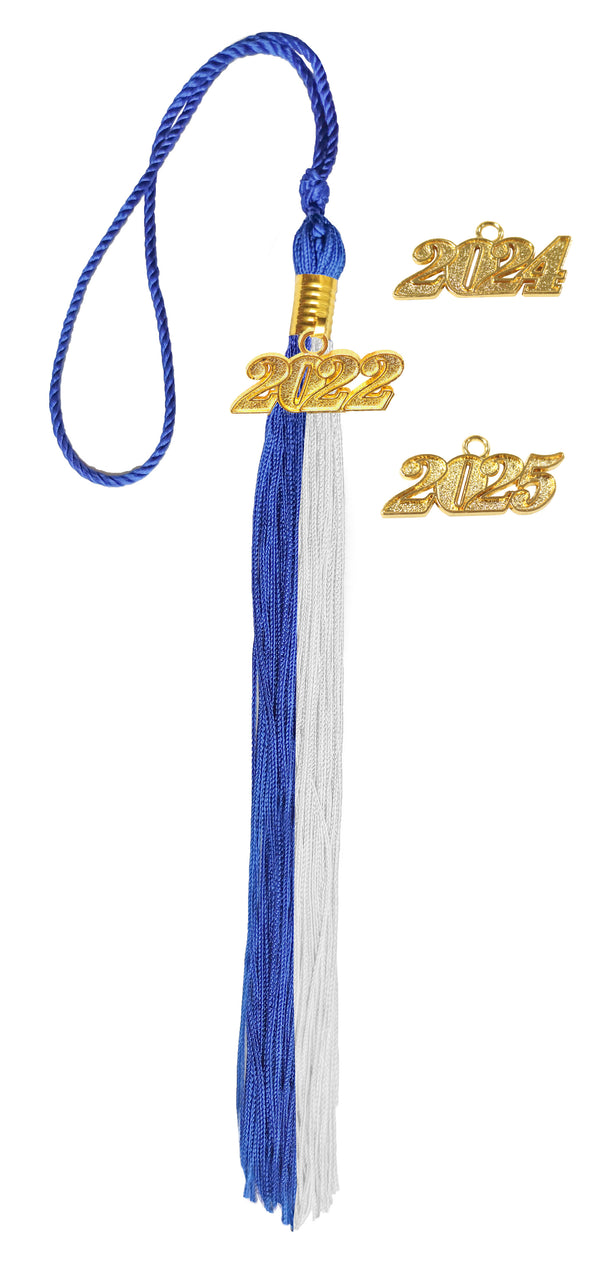 Graduation Tassel Double Colors with Gold/Silver Year Charm